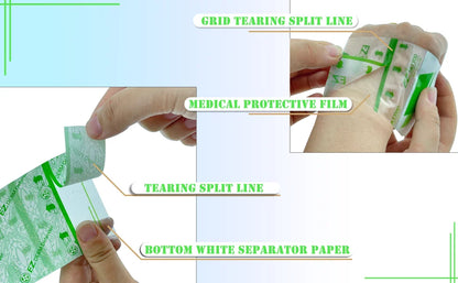 EZ Premium Derm Defender Tattoo Film – Clear Adhesive Protective Shield for Aftercare & Tattoo Healing