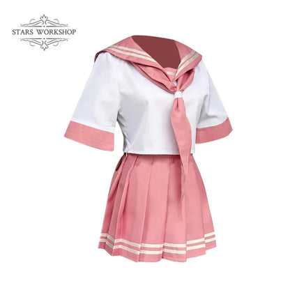 Fate Grand Order Astolfo Cosplay Costume – Fate Apocrypha Rider JK Uniform Sailor Suit Skirt for Women, Halloween