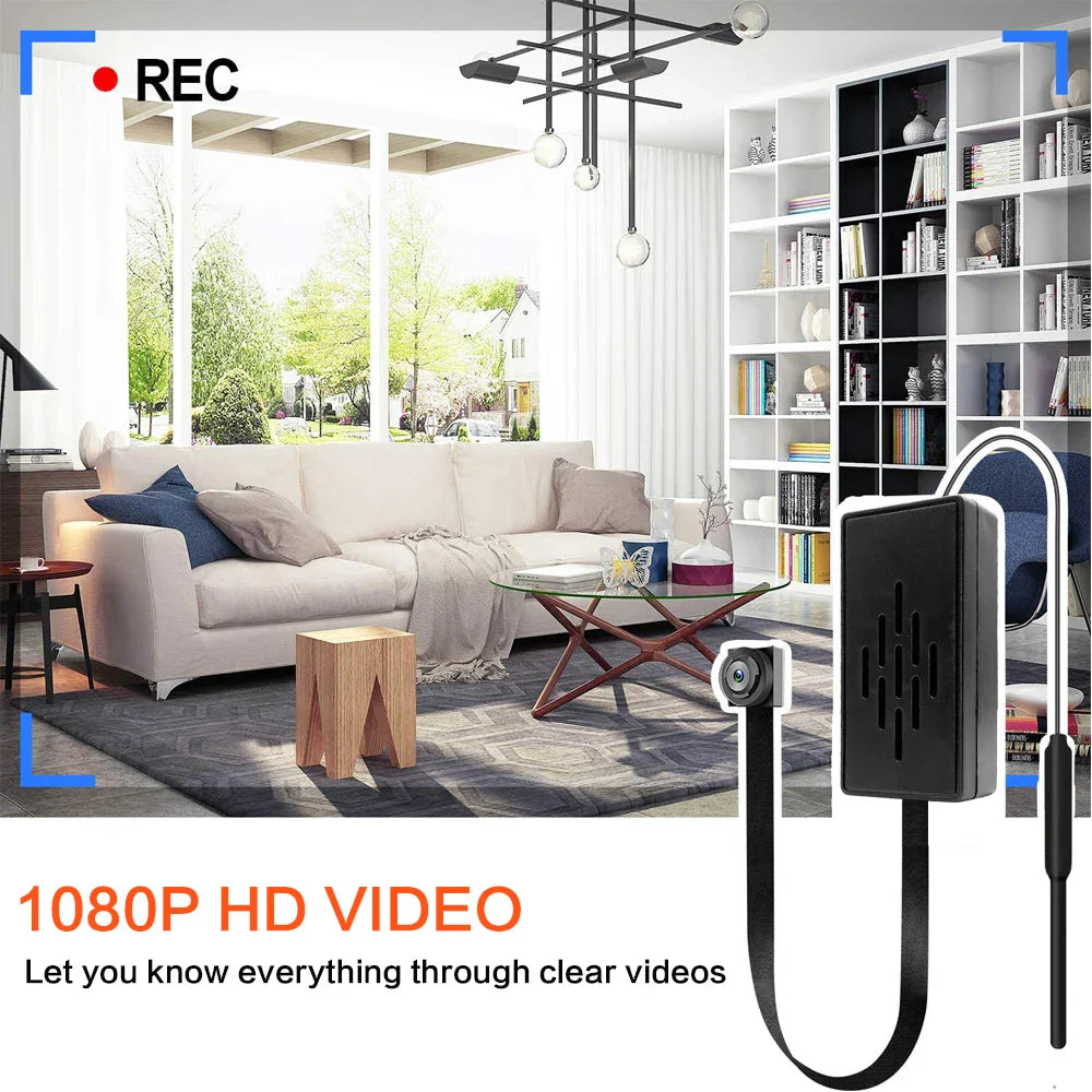 HD 1080P DIY Portable 4K WiFi Mini Camera — P2P Wireless Micro Camcorder with Motion Detection, Loop Recording, Remote Viewing, and Battery
