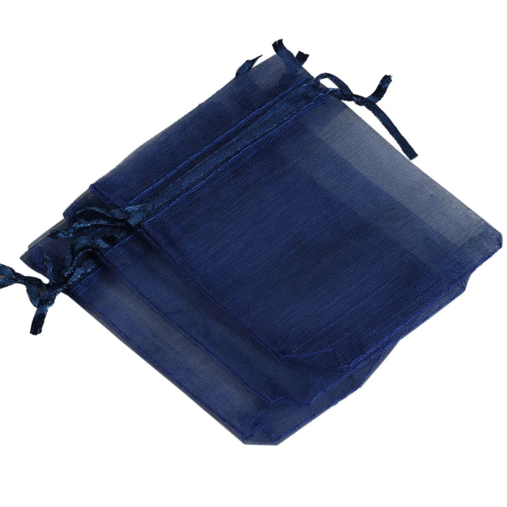 Organza Gift Bags - 50/100pcs Drawstring Jewelry Pouches 24 Colors for Wedding Christmas Candy Gift Packaging