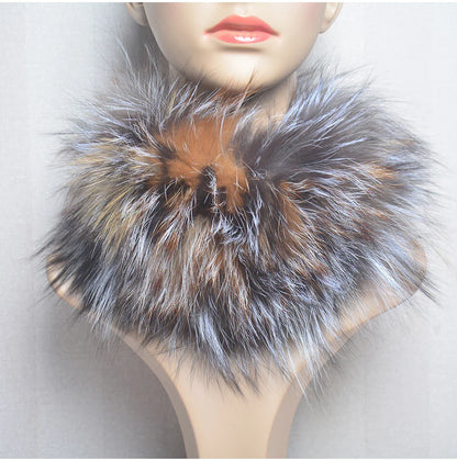 2025 Real Fox Fur Scarf and Headband – Luxury Winter Neck Warmer for Women, 100% Natural Fur, Elastic Ring Muffler