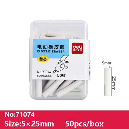 Deli Electric Eraser with Refills – 2.5/5mm Kawaii Kneaded Erasers for Pencils, Office, School & Art Supplies
