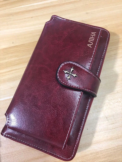 New Women’s PU Leather Wallet — Fashion Long Zipper Purse, Top Quality Brand Card Holder, Classic Female Wallet