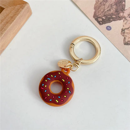 Cartoon Donut Silicone Case for Apple AirTag – Cute Protective GPS Tracker Cover for Dog Collar