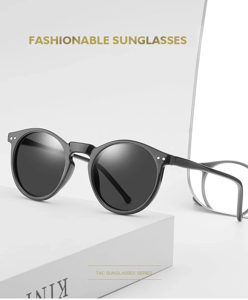 2025 Polarized Retro Round Sunglasses for Men & Women - Designer Vintage UV400 Goggles & Sun Glasses