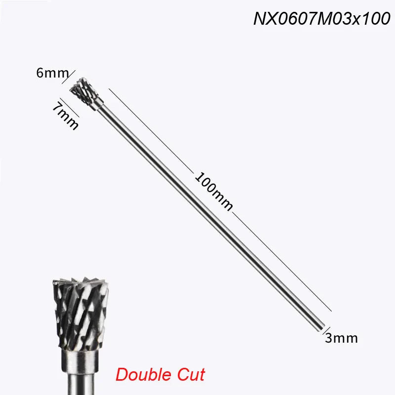 Extra Long 100mm Rotary Rasp File | Carbide Burr Alloy Bits for Metal & Wood Carving | Milling Cutter Drill Abrasive Tool