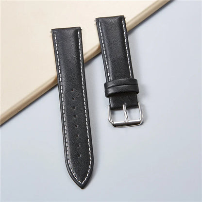 Genuine Leather Watchbands – Calfskin Replacement Straps for Men & Women, 18mm-24mm