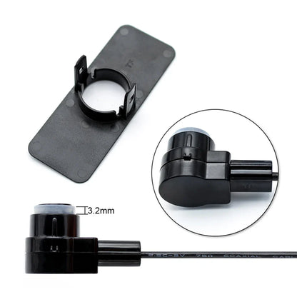 GreenYi Car Parking Sensor System - Parktronics with 4 Flat Sensors (Black/Silver/White, 13mm), Reverse Radar with Buzzer Alarm