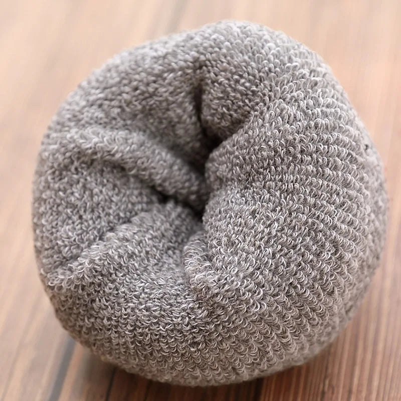 5 Pairs Thick Wool Socks for Men - High-Quality Thermal Cotton Winter Socks, Christmas Gift Size 38-45