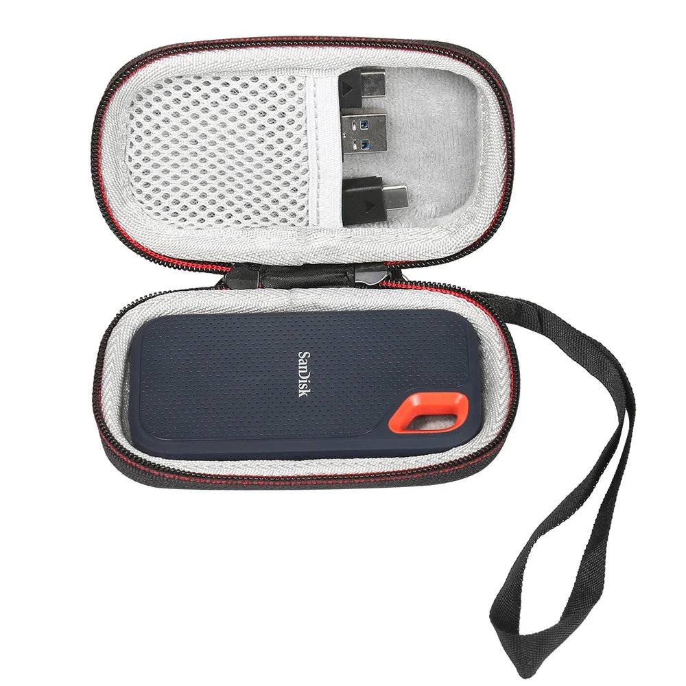 SanDisk Extreme Portable SSD Carrying Case - Hard Storage Bag for PSSD/E30/E60/E61 Models, 250GB to 2TB (Case Only)