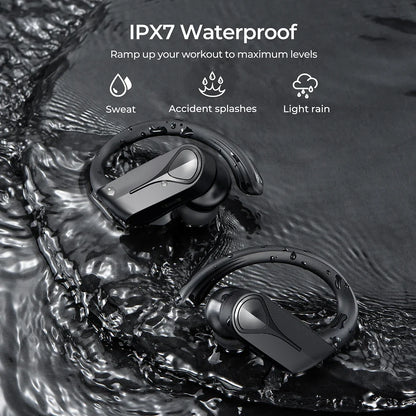Mpow Flame Solo Wireless Bluetooth Sport Earbuds - IPX7 Waterproof Stereo Bass Headphones with Noise-Reducing Mic