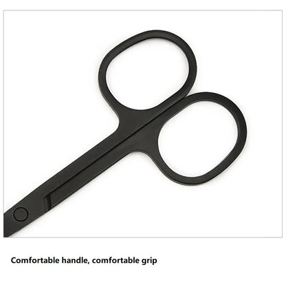 Mini Stainless Steel Round-Head Nose Hair Scissors — Portable Ergonomic Nose Trimmer & Cutter