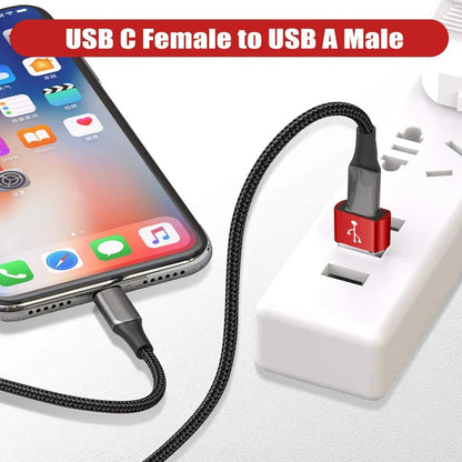 USB 3.0 to USB-C 3.1 Adapter – Mini Hi-Speed Type-C Female to USB-A Male Converter for Fast Charging & Data Sync OTG