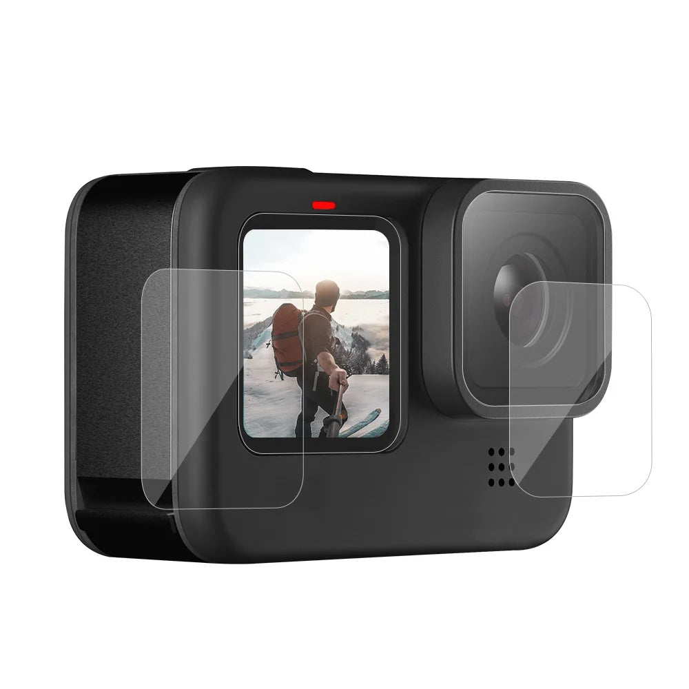 Tempered Glass Screen Protector for GoPro Hero 9–12 – Black Lens Protective Film, Camera Accessories