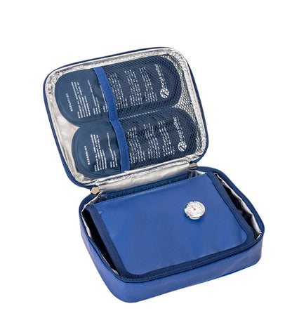 Mega Insulin Cooler Box – Portable Medium-Sized Insulated Travel Case for Diabetics with Nylon Fabric & Aluminum Foil Lining