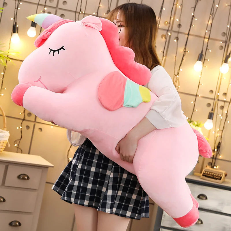 25cm Kawaii Giant Unicorn Plush Toy – Soft Stuffed Animal Horse Doll, Perfect Pillow & Birthday Gift for Girls