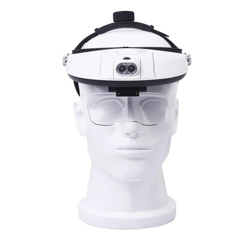 Lamp Head Magnifier with 5 Lenses — High-Definition Optical Loupe for Reading & Maintenance (1.0X–3.5X)