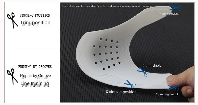 4Pcs Crease Protector & Shoe Head Stretcher - Anti-Crease Sneaker Support & Toe Cap for Wrinkle-Free Shoes