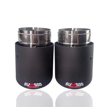 SUMSOO Carbon Fiber Exhaust Tail Tips — Decorative Modified Pipe for Mazda CX-3, CX-4, CX-5, Axela & Atenza