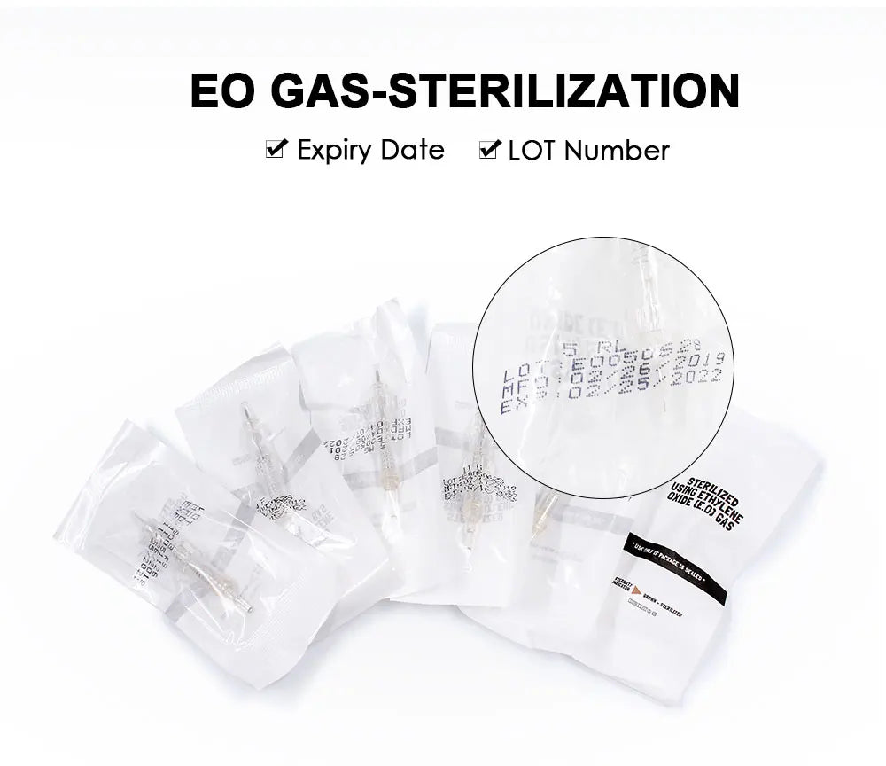 Biomaser 10PCS Revolution Tattoo Needles – 1R, 2R, 3R, 5R Permanent Makeup Cartridge for Eyebrow Tattoo Machines