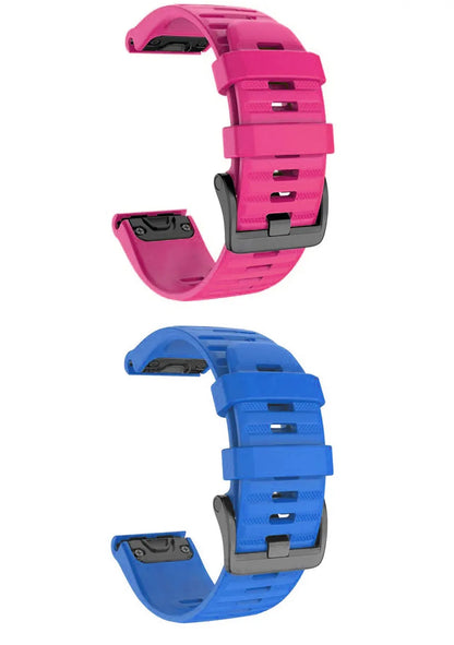 Silicone Quick-Release Watch Bands for Garmin Fenix 3/5/6/7 – 20/22/26mm EasyFit Wrist Strap