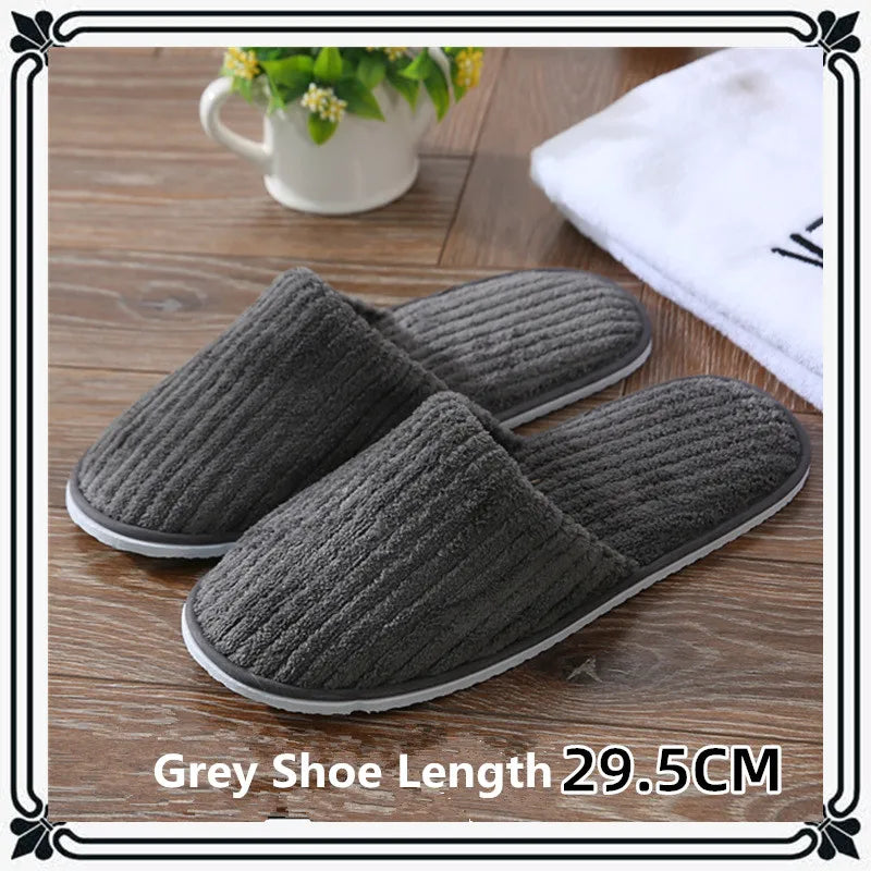 5 Pairs Mix Color Disposable Hotel Slippers – Cotton Non-Slip Slides for Men & Women Home, Travel, SPA & Hospitality Use