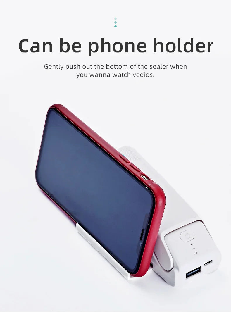 saengQ Mini Portable Bag Sealer – Multi-Function Home Plastic & Snack Storage Sealing Machine