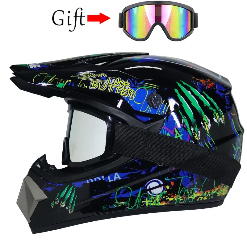 Children's Motorcycle Helmet - Off-Road Motocross Bike Helmet for Downhill & Cycling