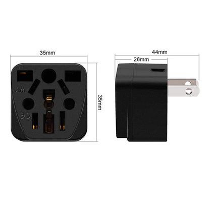 Universal AC Power Adapter – German, Russia, AU, UK, KR, EU to US Type B 10A Travel Converter for USA & Japan