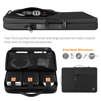 WIWU Portable Laptop Sleeve 13/14/15.6 Inch - Double Layer Waterproof Case for MacBook Air 2022 and Other Laptops