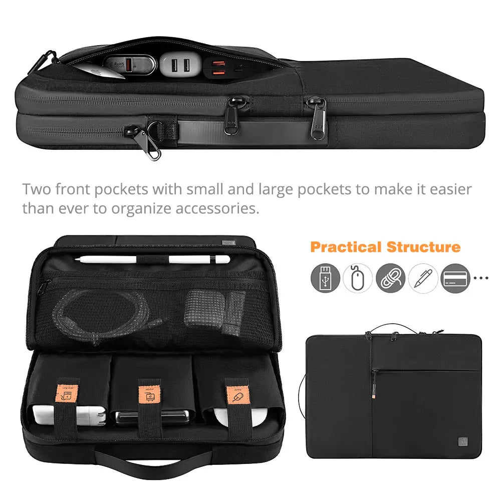 WIWU Portable Laptop Sleeve Bag – 13–15.6 Inch Waterproof Double Layer Case for MacBook Air & Laptop Protection Case