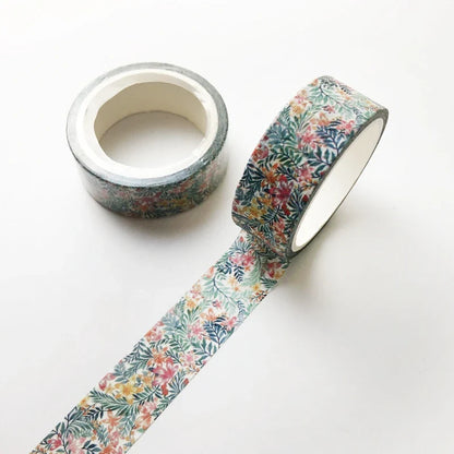 Green Plant Floral Washi Tape – DIY Decorative Adhesive for Scrapbooking, School, & Handmade Crafts
