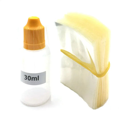 200PCS Clear PVC Shrink Wrap Tubes – Heat Shrink Film for 5ml, 10ml, 15ml, 20ml, 30ml & 50ml Plastic Dropper Bottles