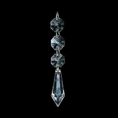 5PC Crystal Acrylic Bead Garland – Clear Chandelier Chain with Hooks for Wedding, Home DIY & Craft Decoration