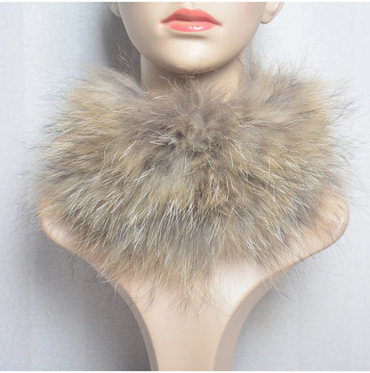 2025 Real Fox Fur Scarf and Headband – Luxury Winter Neck Warmer for Women, 100% Natural Fur, Elastic Ring Muffler