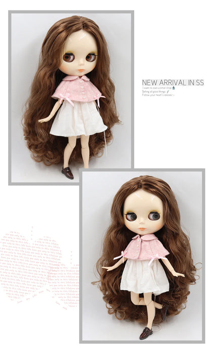 ICY DBS Blythe Doll 1/6 BJD Jointed Body — 30cm White Skin Anime Doll with Shiny & Matte Face, Special Price Gift Toy