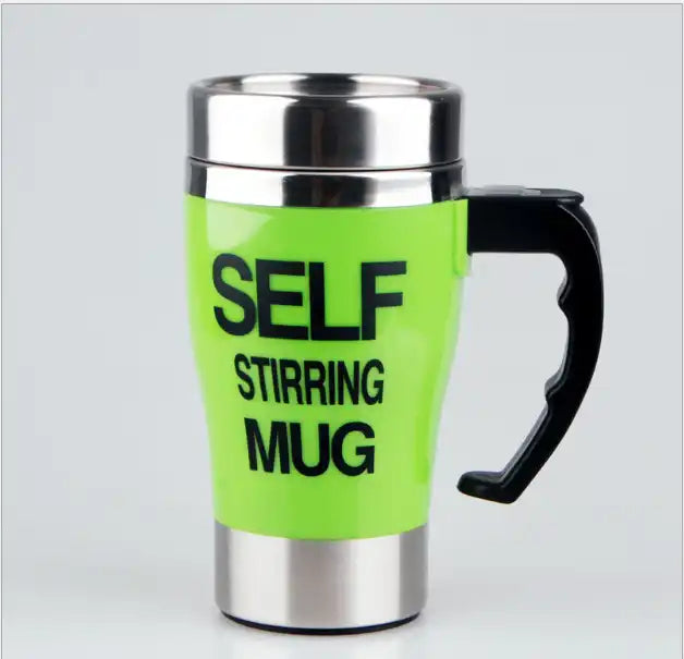 NEW!!! Stainless Steel Self-Stirring Coffee Cup with Custom Logo - Battery or Rechargeable