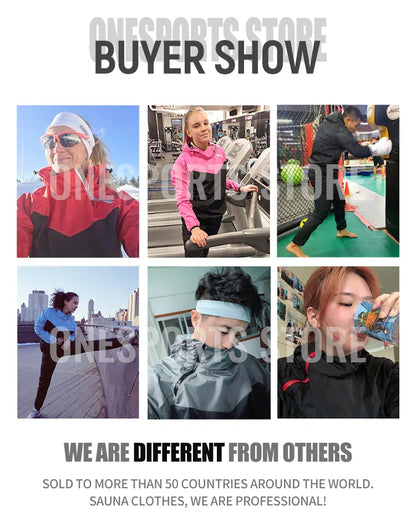 Unisex Sauna Suit — Women's & Men's Gym Clothing Set with Pullover Hoodie for Running, Fitness, Weight Loss & Sweating