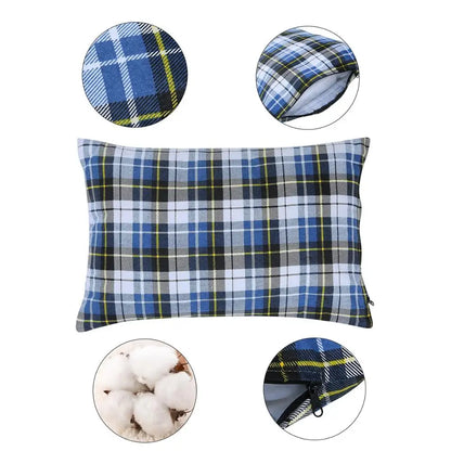 Desert&Fox Cotton Camping Pillow – Portable Folding Travel Pillow with Case for Hiking & Camping