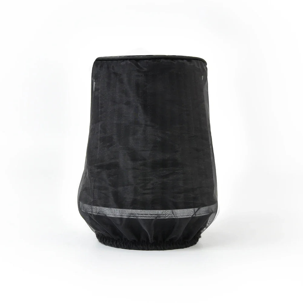 Universal Car Air Filter Protective Cover - Waterproof, Oilproof, Dustproof for Cylindrical High Flow Intake Filters, Black AIB01