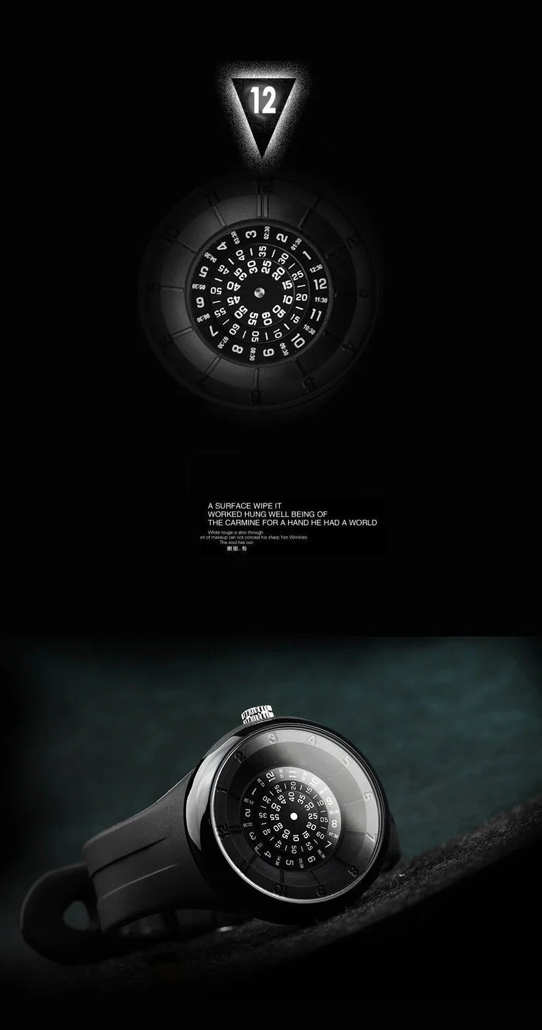 2023 Enmex Men’s Creative Industrial Quartz Watch — Digital Design Light Sports Fashion Wristwatch