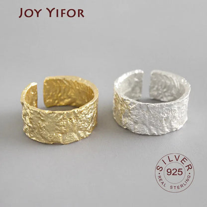 925 Sterling Silver Women’s Open Wave Ring – Irregular Wide Noodle Design Gift