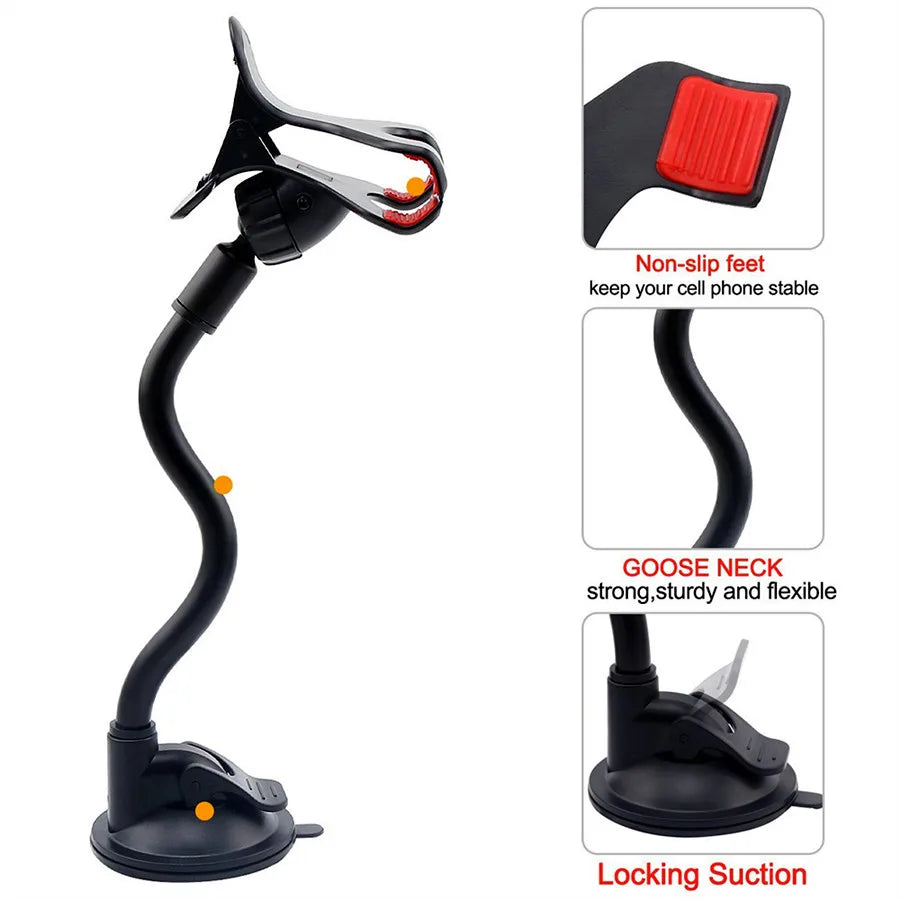 Guitar Phone Stand Holder: Street String Musician's Supplies - Universal Car Sucker Cups Support for Lyrics and Songs