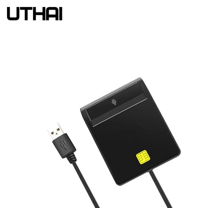 UTHAI X02 USB SIM Smart Card Reader - Bank Card IC/ID EMV SD TF MMC Cardreader, USB-CCID ISO 7816 Compatible with Windows 7/8/10 and Linux OS