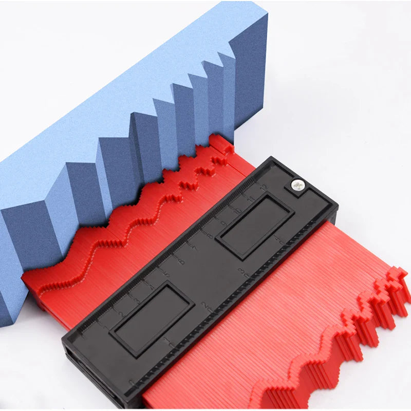 Profile Contour Gauge Line Copier Ruler: Cutting Template for Woodworking & Ceramic Tiling - Measuring Instrument Tool
