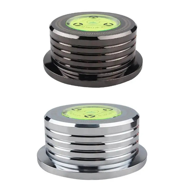 60Hz LP Record Stabilizer — Universal Aluminum Turntable Clamp with Level Alloy Weight