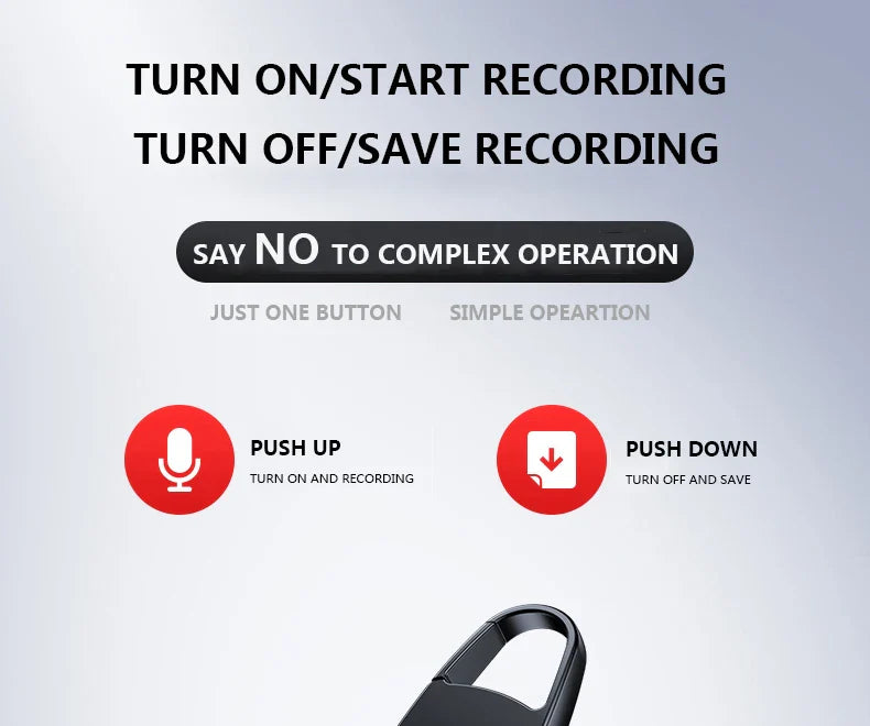 Vandlion V13 USB Digital Voice Recorder – One-Button Record, OTG MP3 Flash Drive, Hi-Fi Noise Reduction Dictaphone