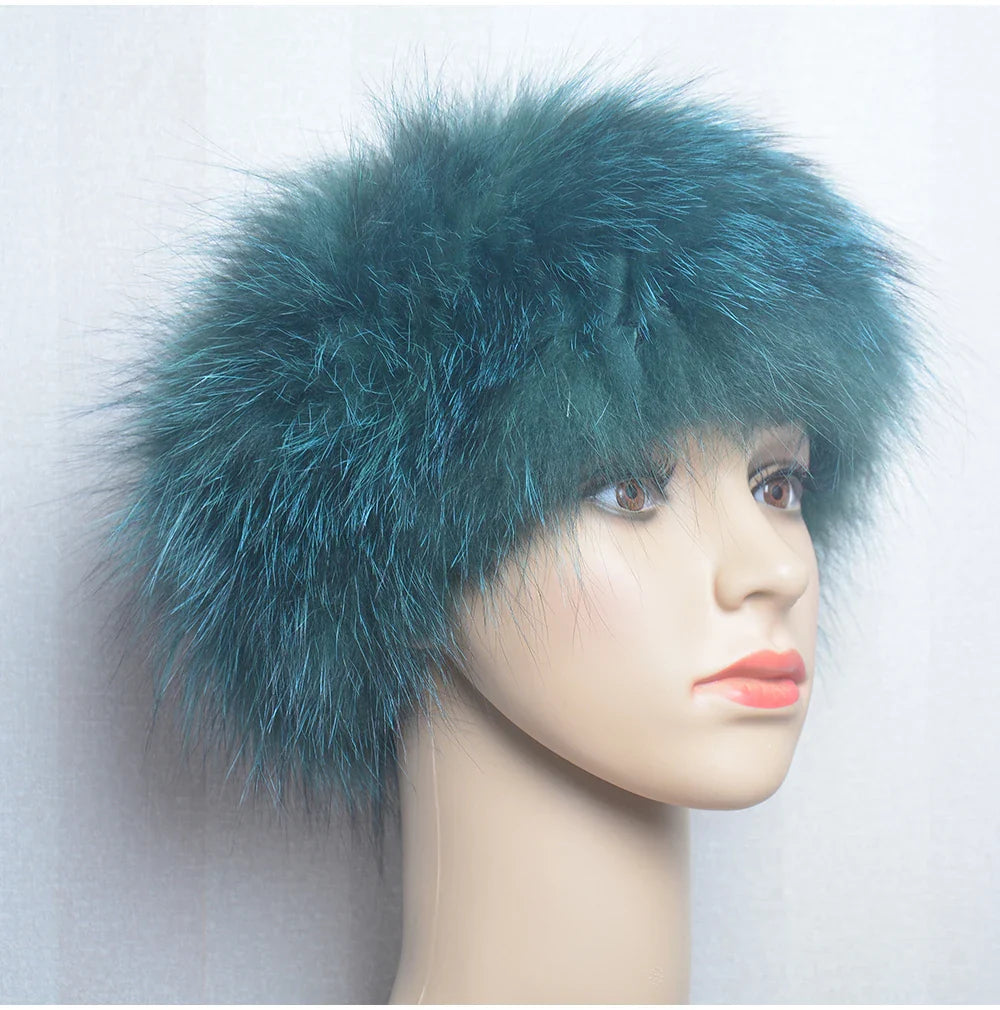 2025 Real Fox Fur Scarf and Headband – Luxury Winter Neck Warmer for Women, 100% Natural Fur, Elastic Ring Muffler