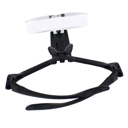 Headband Magnifying Glasses with 2 LED Lights – 1.0x to 3.5x Loupe Optical Lens for Eye & Repair Work