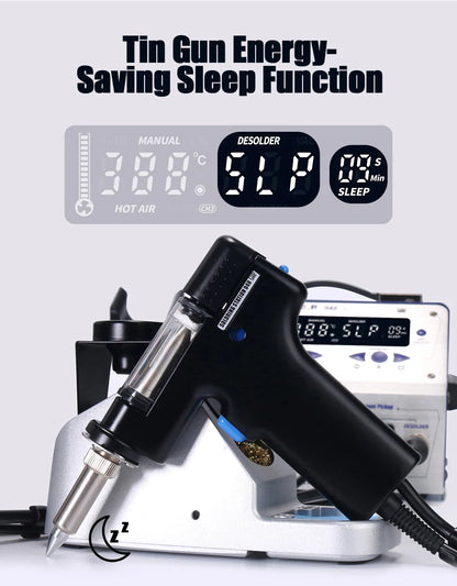 WEP 948-II 4-in-1 Soldering Station – Suction Tin, Solder Iron, Hot Air Gun, BGA Rework Tools